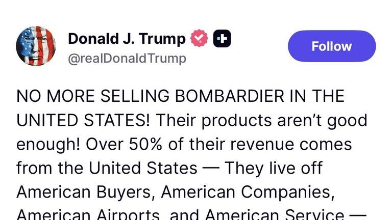 Wichita is home to Bombardier’s U.S. headquarters. Trump wants to block plane sales