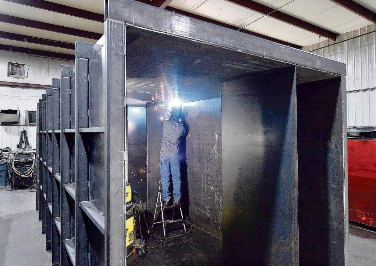 Modern-day fallout shelter fabrication.