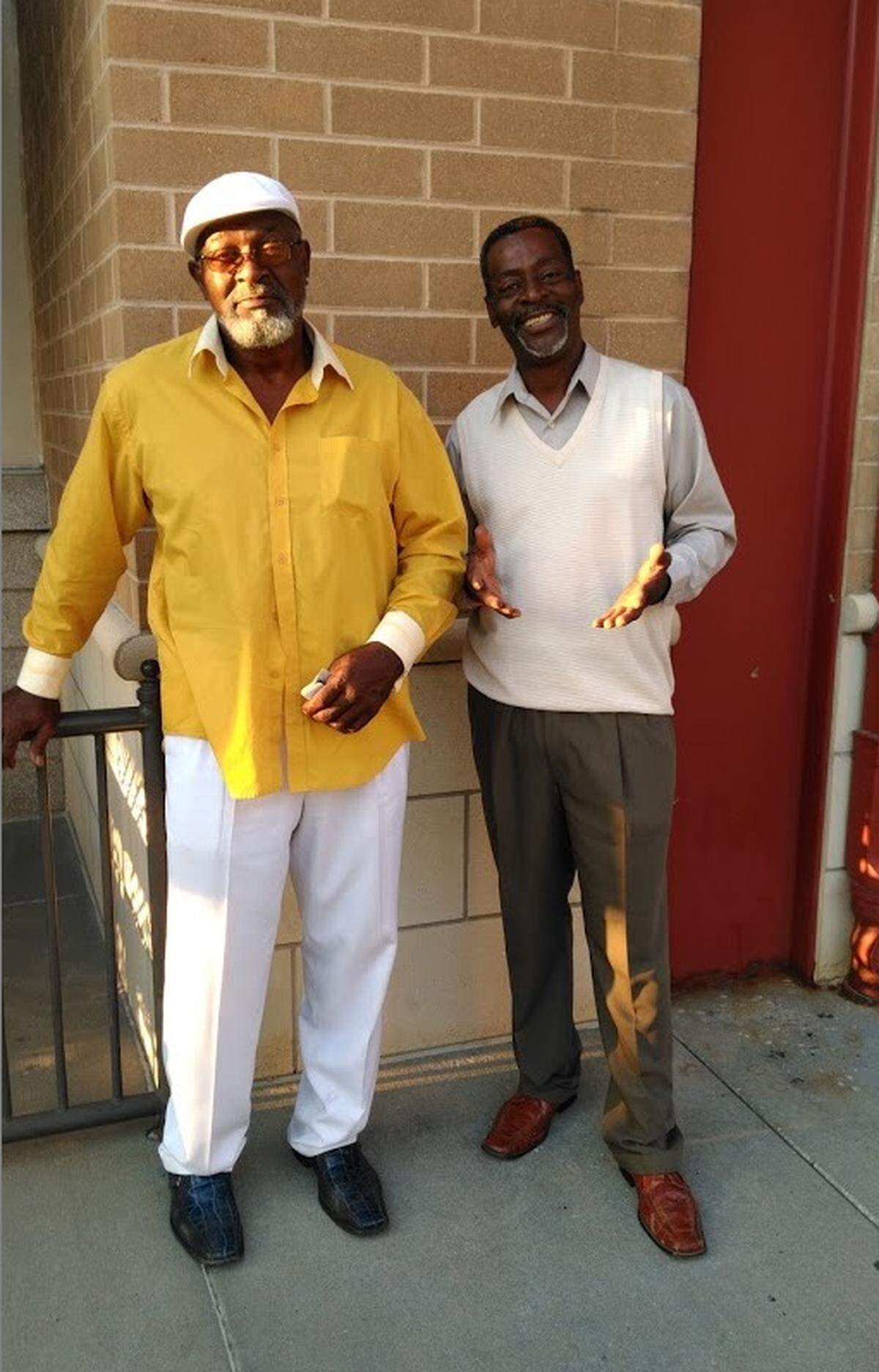 Frank Gilmore, left, who was identified by relatives as the victim of a fatal shooting in Raytown, can be seen standing next to his cousin, Randall Gilmore, in this provided photograph.