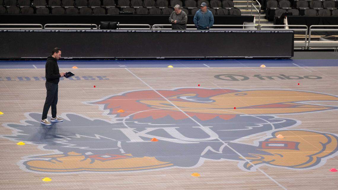 An inside look at the Big 12 Tournament’s LED glass court — and how it all works