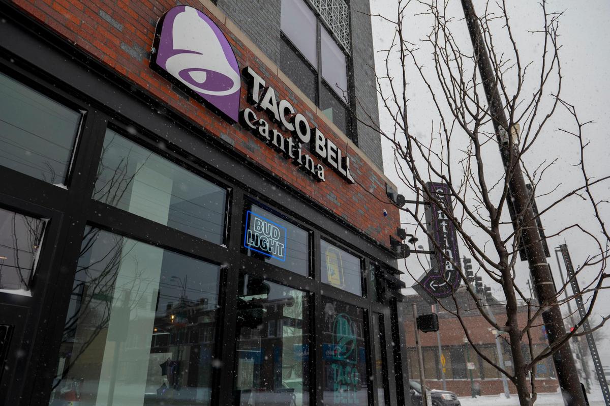 Taco Bell Cantina has softly opened at Westport Road and Broadway. 