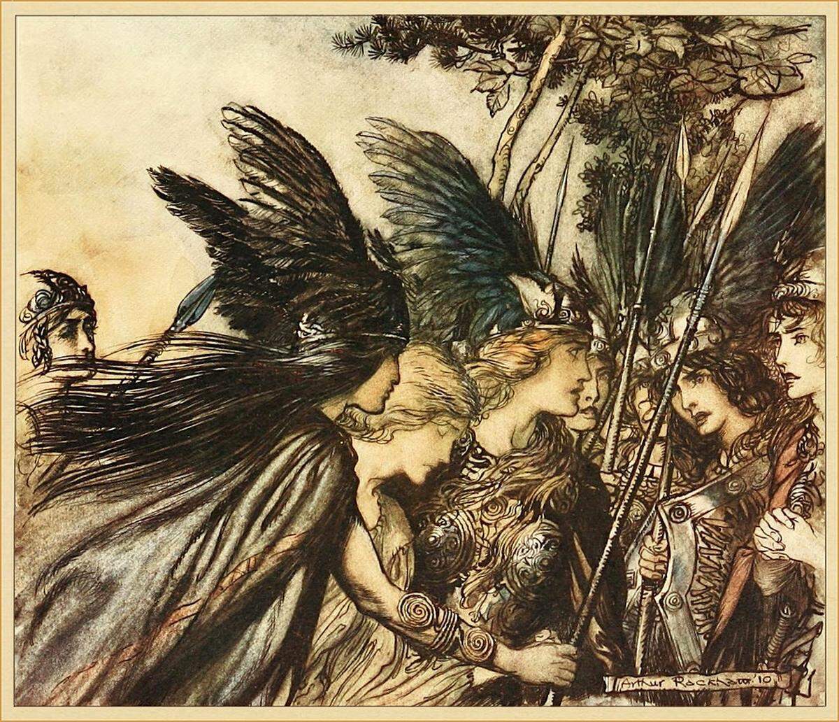 Illustrations by Arthur Rackham, including “The Valkyries,” will be projected during the Lyric Opera’s “Journey to Valhalla.”