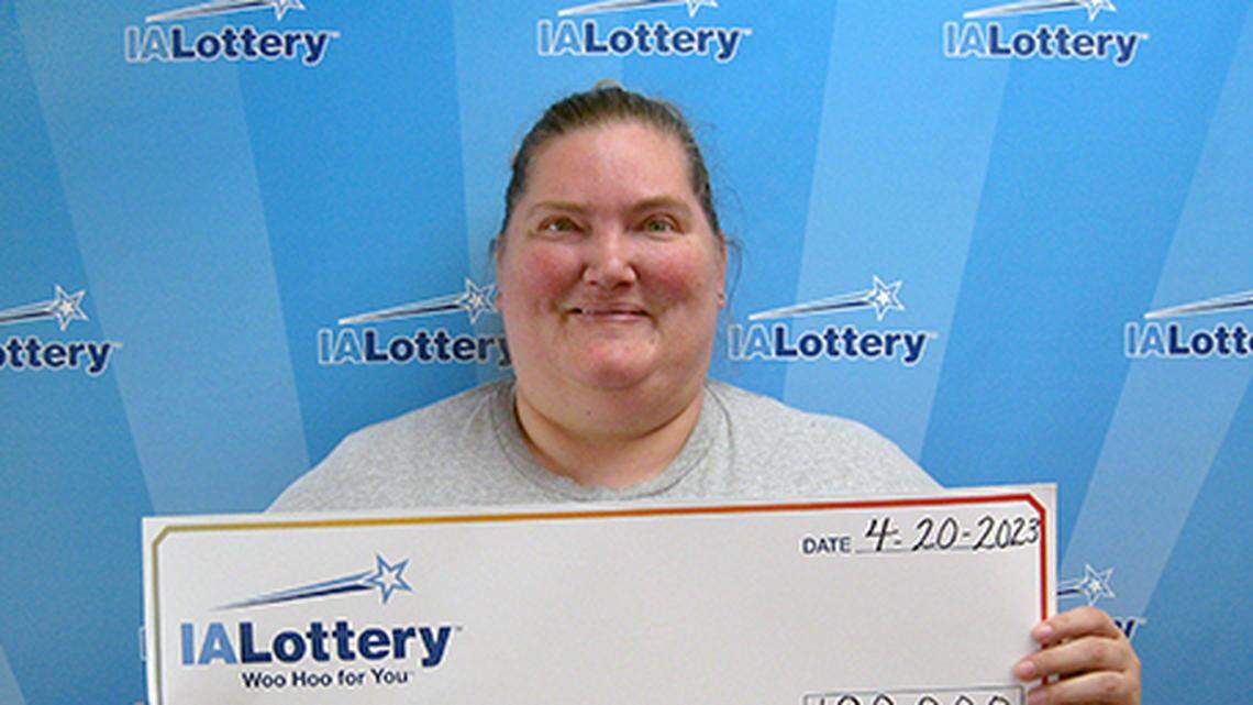 Shelley Nicholson won $100,000 playing the Iowa Lottery’s $100,000 Mega Crossword game.