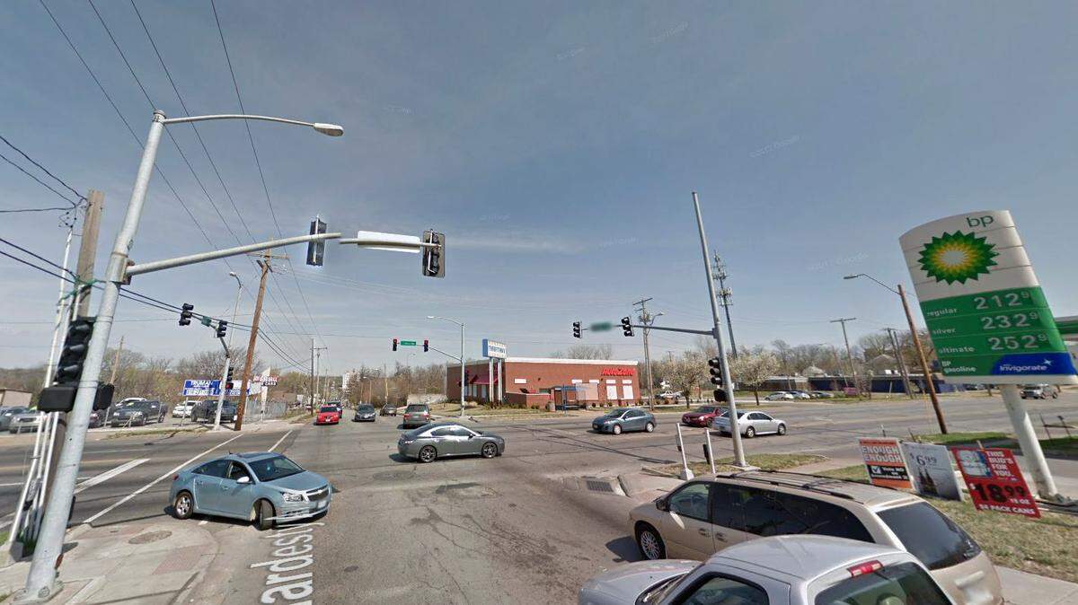 One man has died and another man was critically injured in a double shooting on Kansas City's East Side. Police found the men inside a vehicle stopped in the middle of the intersection at East Truman Road and Hardesty Avenue. This Google Maps Street View is from March 2017.