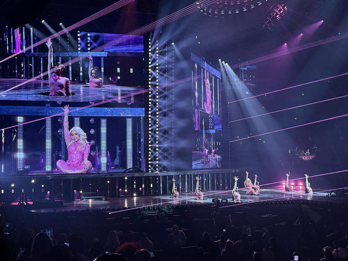 Hip-hop star Cardi B performing on March 17, 2026, at the T-Mobile Center in Kansas City, Missouri.