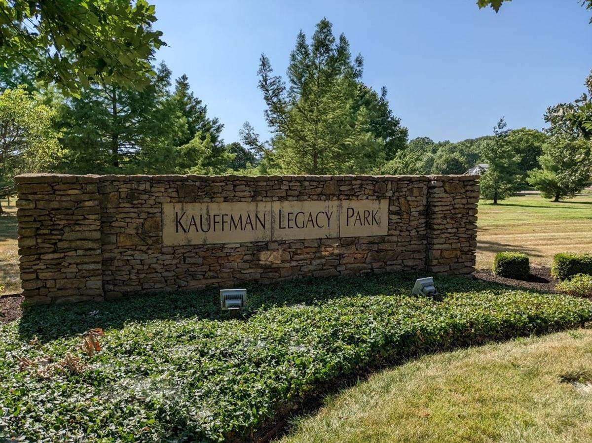 Kauffman Legacy Park entrance at 48th and Troost.
