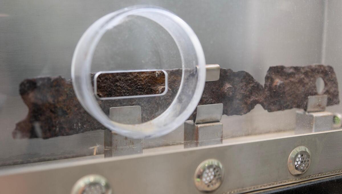 Visitors can touch a piece of a WWII relic at this memorial.