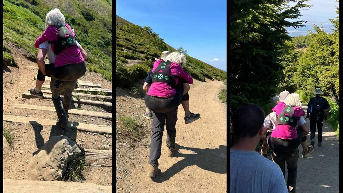 The vacationing paramedic, firefighters, and friend from Mentor, Ohio, found and rescued the woman injured while hiking Flattop Mountain in Anchorage, Alaska.