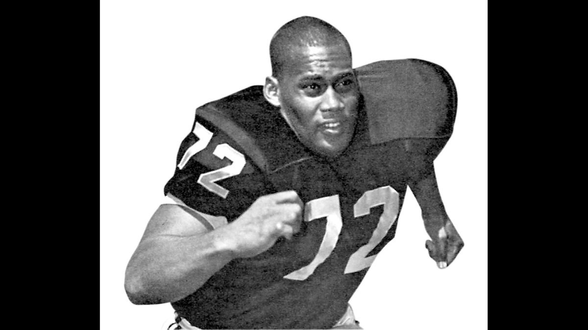 Russ Washington played football at Southeast High and Missouri, where he was an All-America defensive tackle in 1967 before being drafted fourth by the Chargers in the 1968 pro football draft.