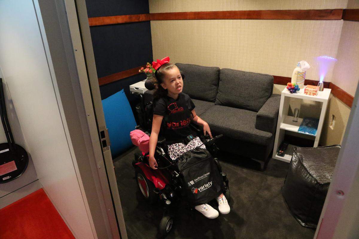 The Kauffman Center for the Performing Arts recently created “serenity rooms,” where special needs audience members can watch in private via a monitor.
