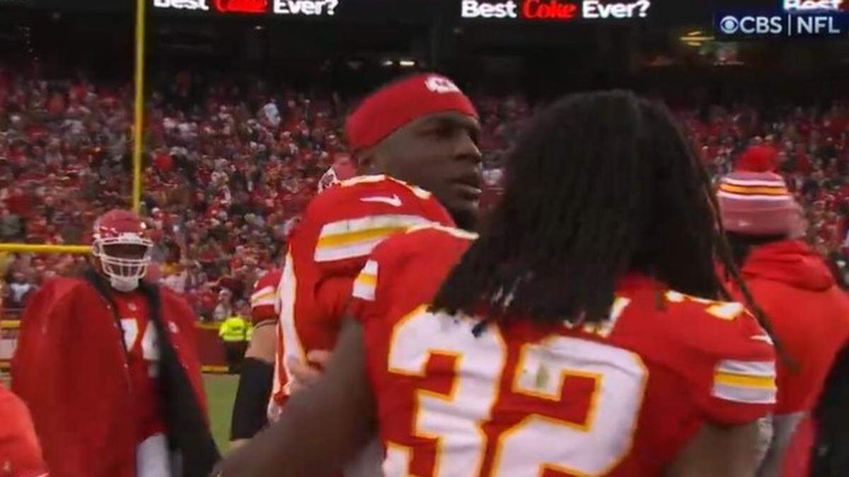 Things got heated on the Chiefs sideline during Sunday’s game.