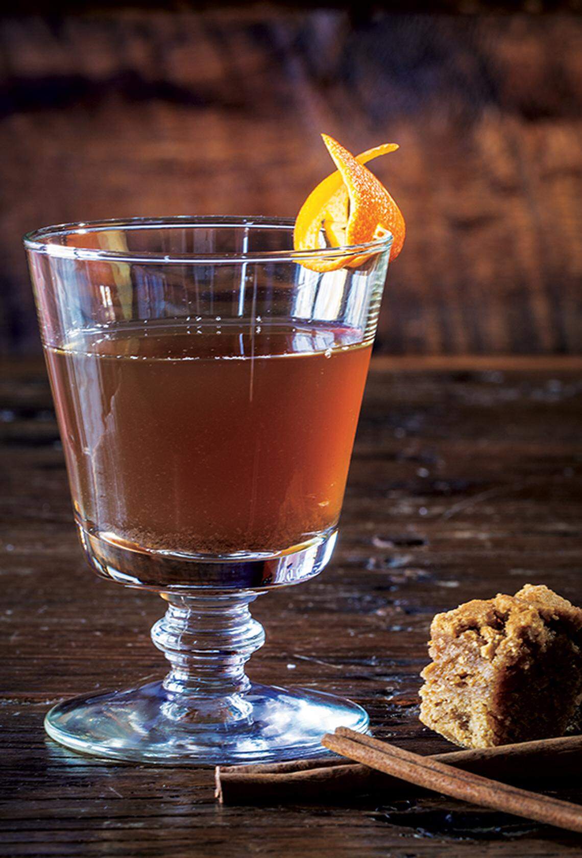 Bourbon and Biscuits is one of Fox and Pearl’s most popular cocktails. The recipe was inspired by European Biscoff cookies.