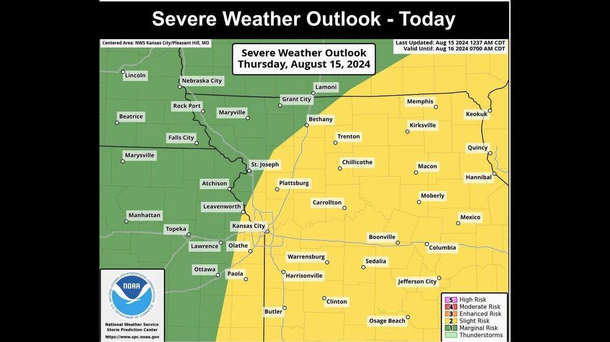 Another round of thunderstorms might redevelop in the afternoon and evening, mainly across portions of Missouri. The National Weather Service said some of the storms could become severe. The storm threat, however, is “highly conditional and uncertain.”