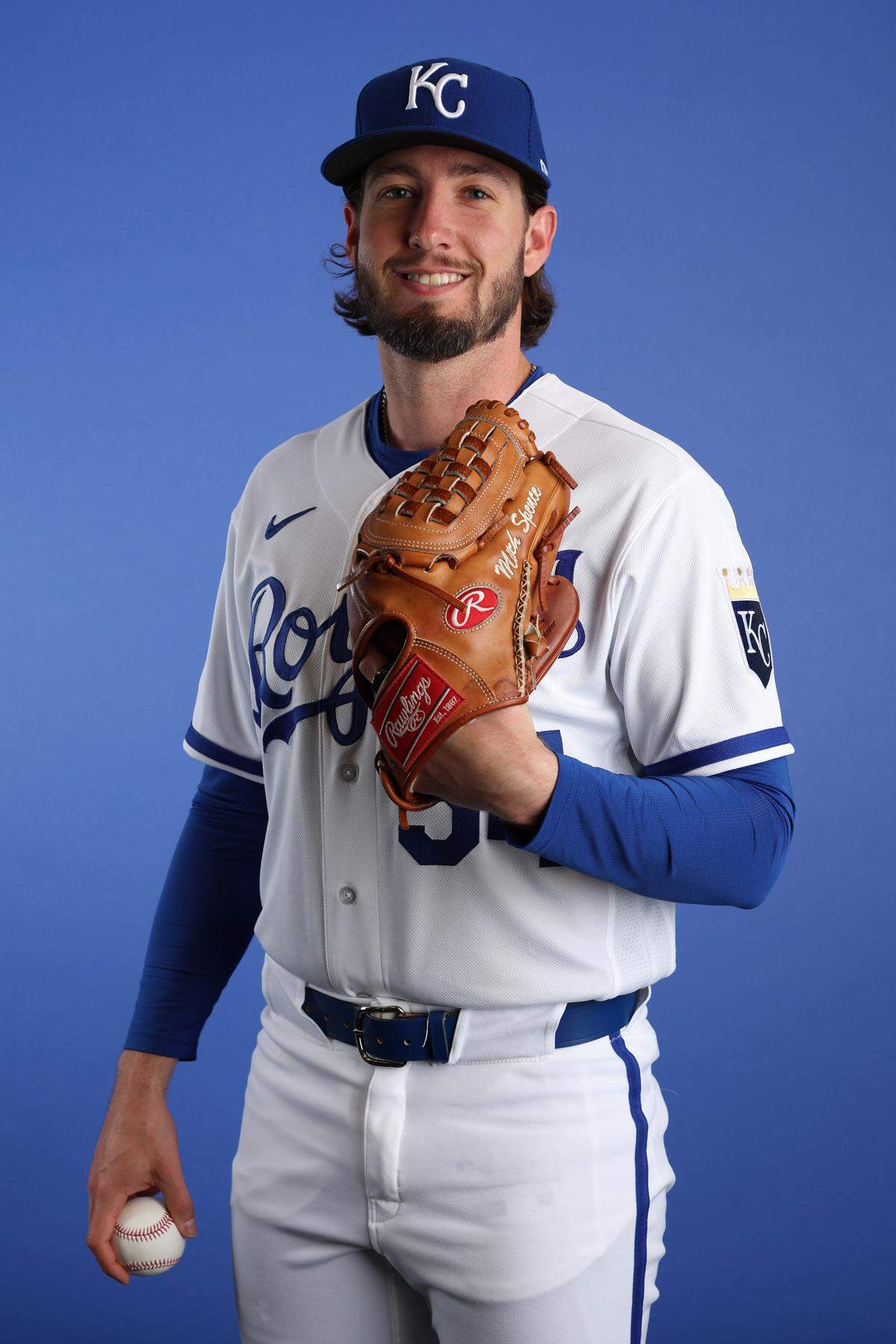 Royals pitcher Mitch Spence poses for a portrait during photo day at Surprise Stadium on Feb. 19, 2026 in Surprise, Arizona.
