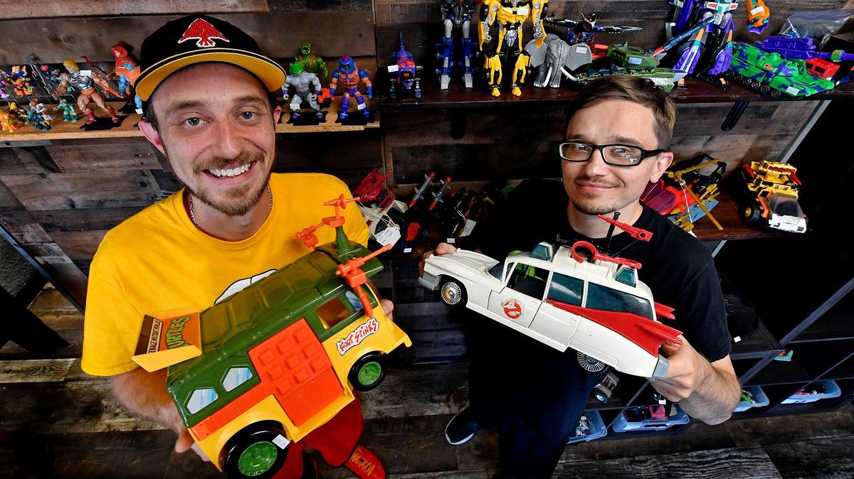 Kyle, left, and brother Cole Maggart realized a dream when they recently opened Brothers Toys and Collectibles in Mission. They also own Brothers Music, a record shop located at 5812 Johnson Drive — right next door to the new toy store.