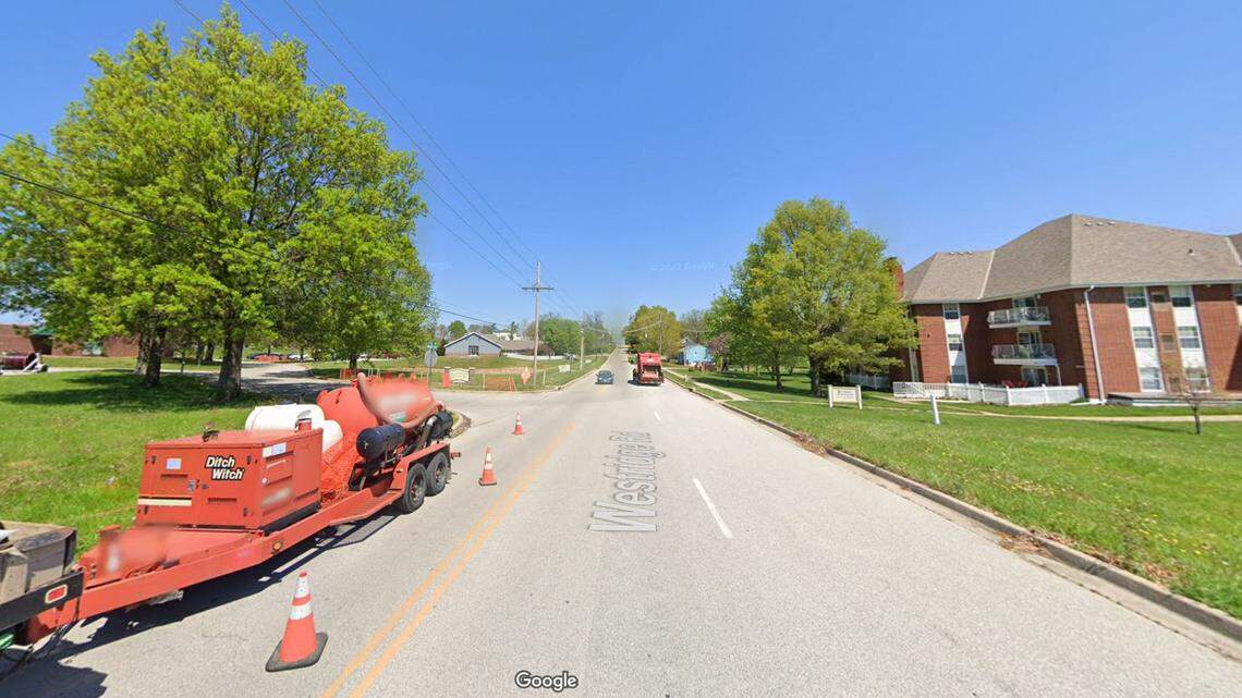 A woman died at a hospital after being stabbed multiple times Thursday evening near a nursing home in Raytown, police said. This Google Maps Street View image of the area is from 2021.