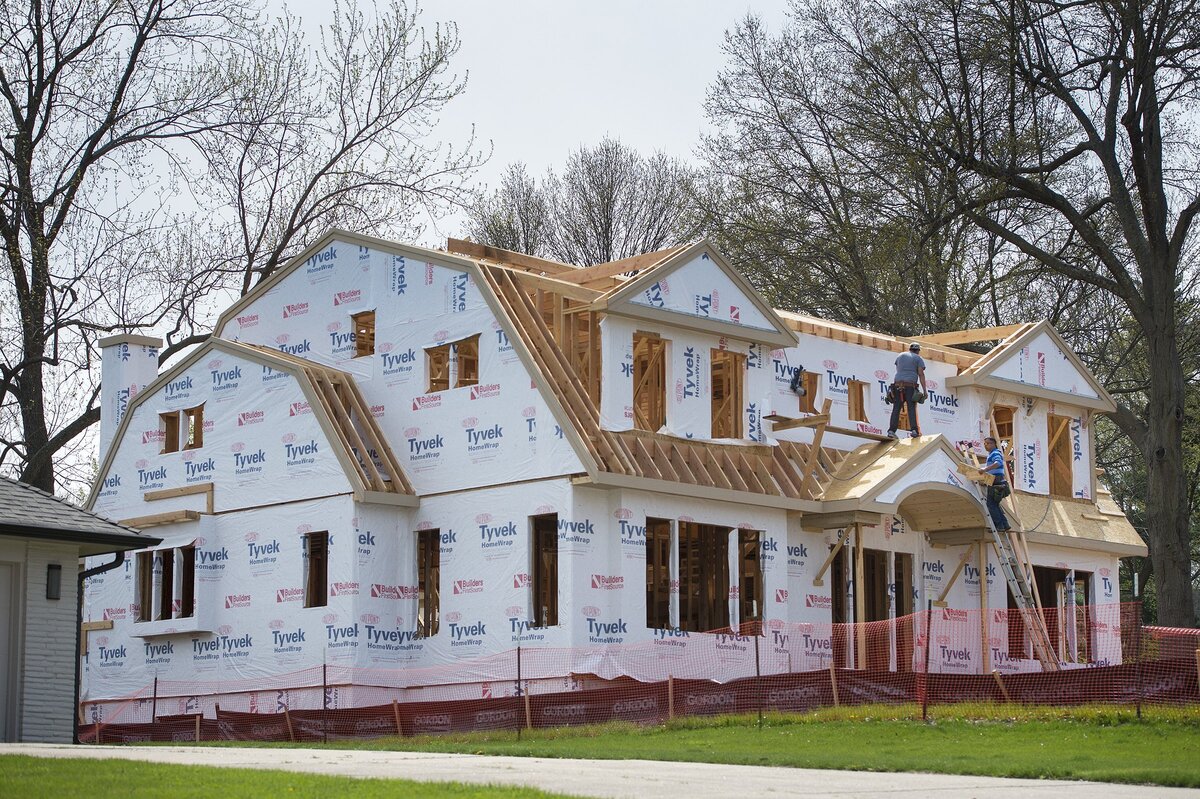 Prairie Village is continuing teardowns at a furious pace and new home construction is booming. A new home, one of several on the street, is currently under construction in the 4700 block of W. 68th Street in Prairie Village. The builder, Koenig Building+Restoration, seeks parcels of land in the Shawnee Mission East School District, to build new homes.