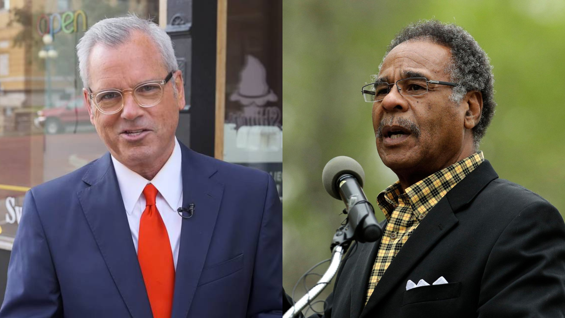 Mark Alford, left, and Rep. Emanuel Cleaver both won their races for Congress.