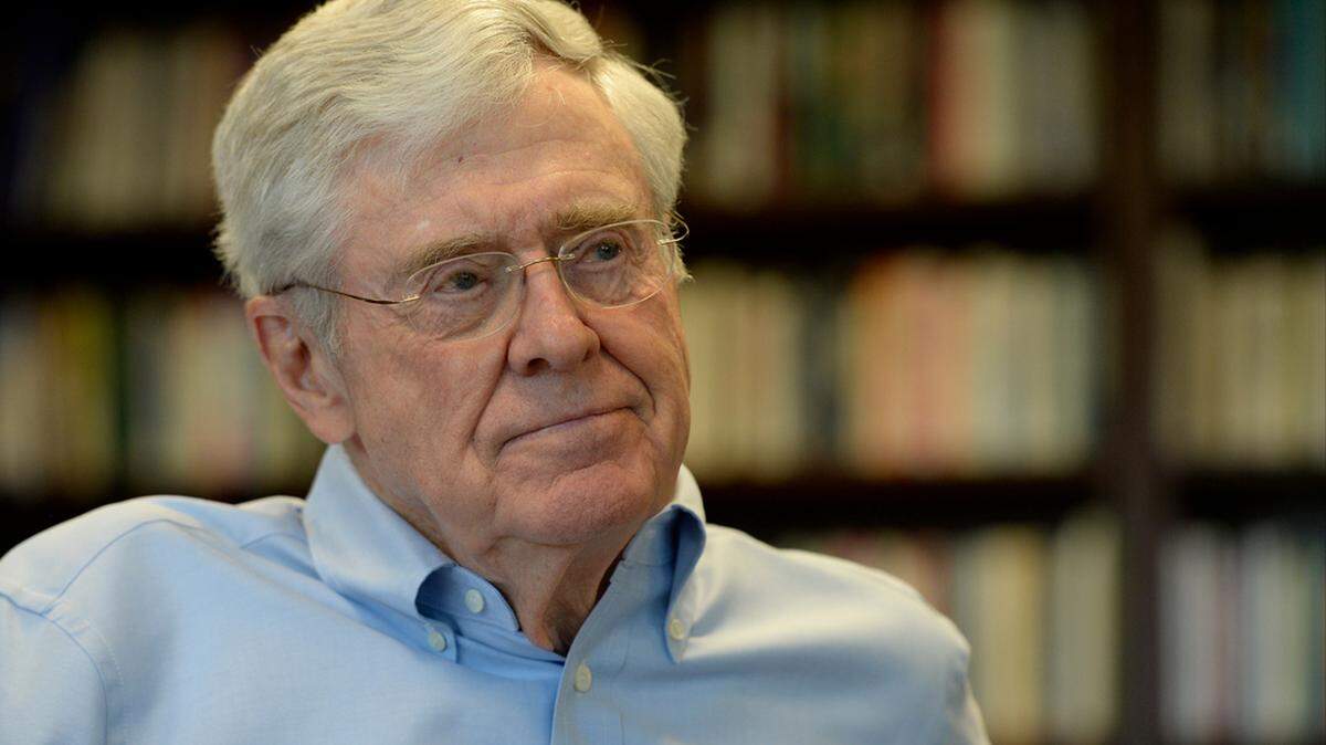 Apr. 21, 2015; Wichita, KS, USA; Charles Koch; Mandatory credit: Robert Deutsch-USA TODAY NETWORK