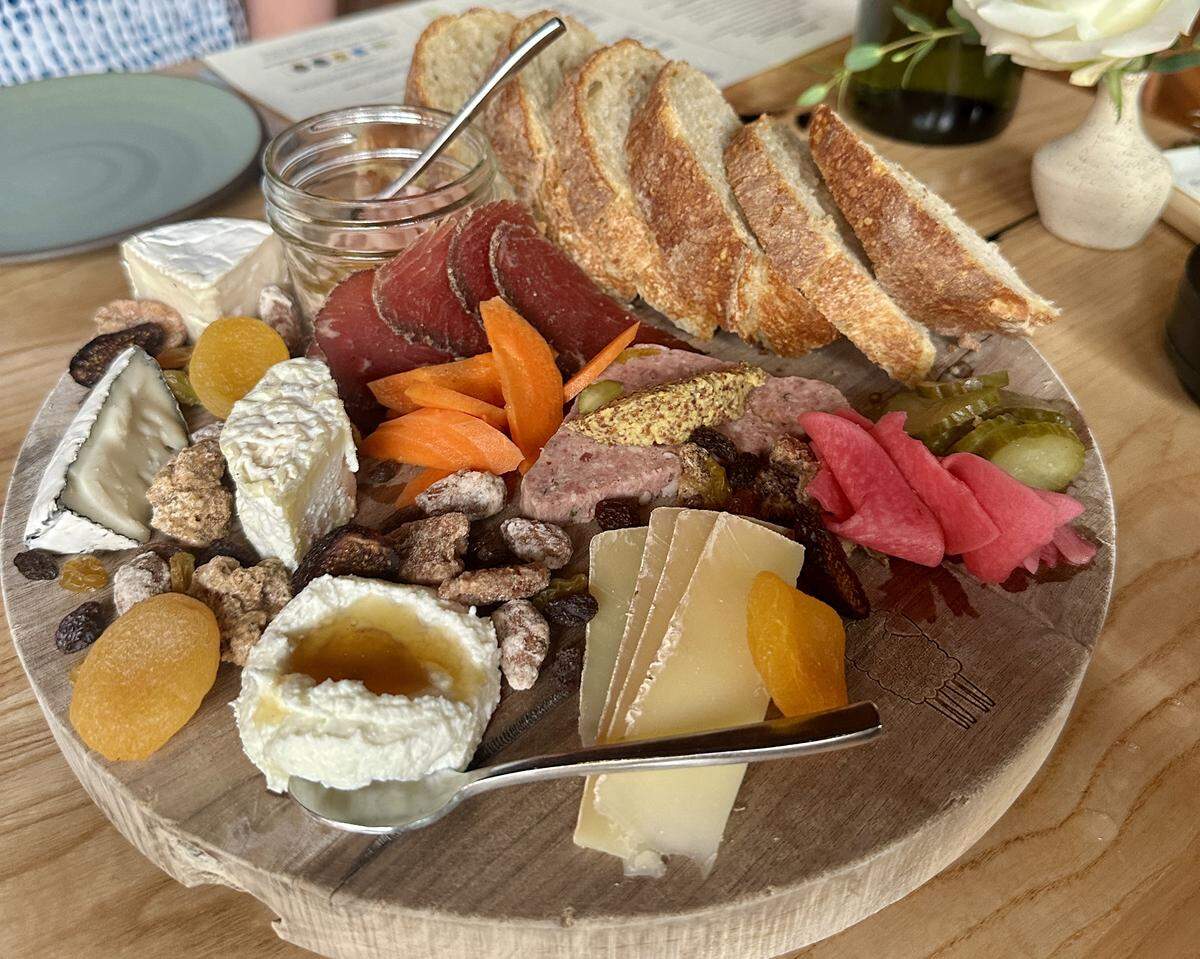 Charcuterie board from Green Dirt on Oak.