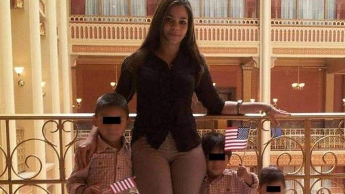 Yadira Gomez is seen with her three children.