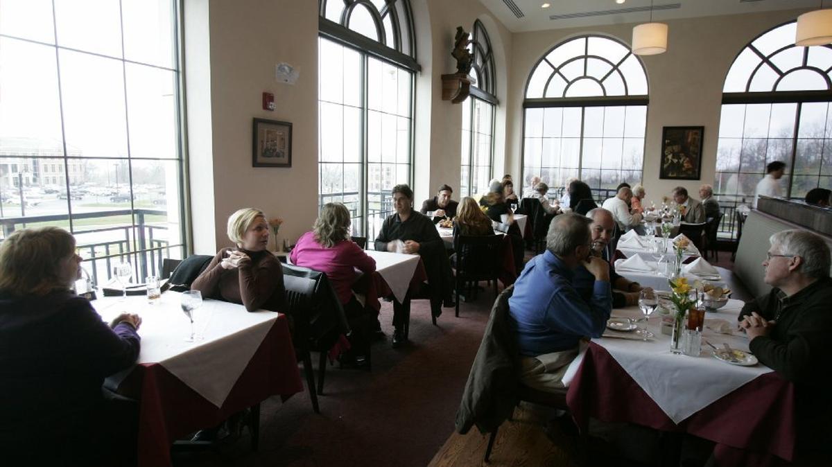 The dining room at Piropos, photographed in 2014.
