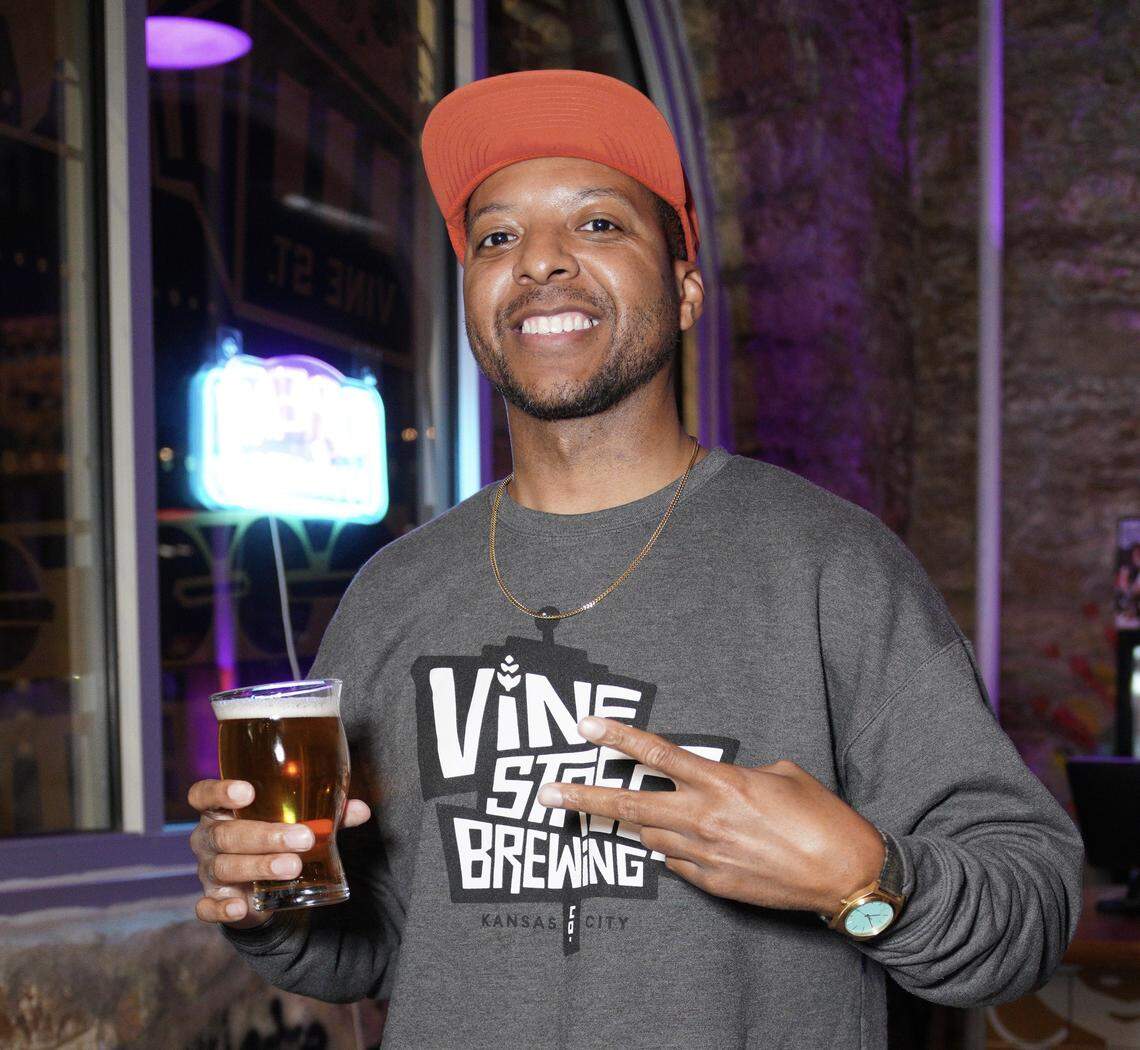 Kemet Coleman, a hip-hop artist and co-owner of Vine Street Brewing Co. Recently his brewery teamed with local hip-hop artist Jamel Thompson to create a custom beer.