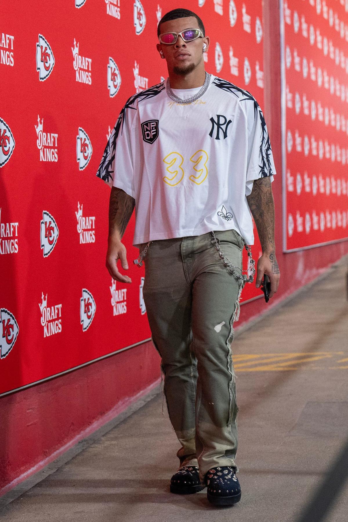 Kansas City Chiefs wide receiver Skyy Moore walks down the tunnel before a preseason game on Saturday against the Detroit Lions Arrowhead Stadium.