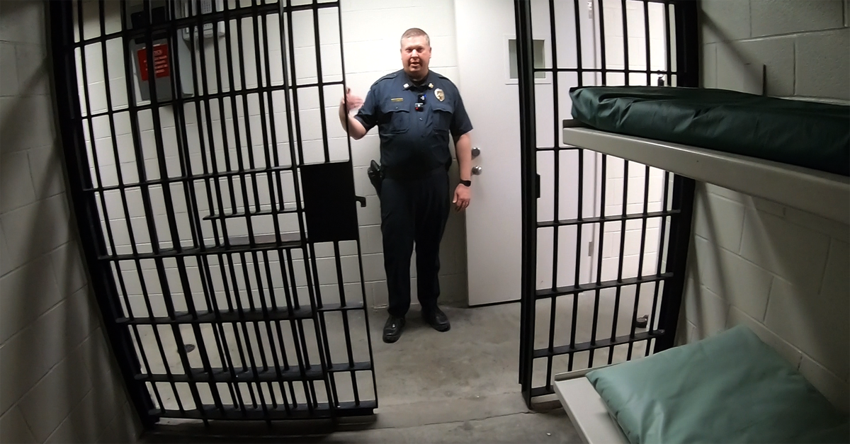 While giving a tour of the Liberty Police Department Jail, Captain Nathan Mulch describes the inadequate space to house inmates. On April 8, Liberty voters will decide on a one-cent sales tax increase to support first responders. If approved, the tax would generate $7.5 million for salaries, a police facility expansion, and future equipment purchases.