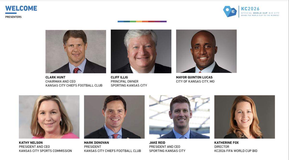 An image from the explanatory deck the Kansas City World Cup 2026 bid committee provided to FIFA soccer officials for evaluation of KC as a potential host city.