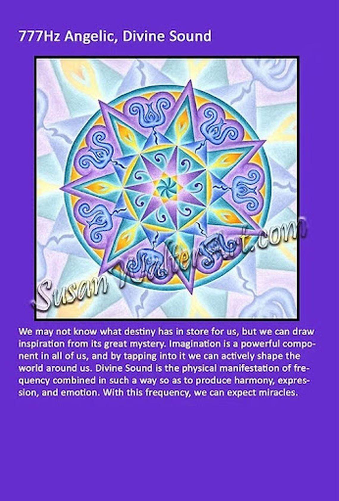 Susan Walter created a drawing based on the 777 Hz frequency.