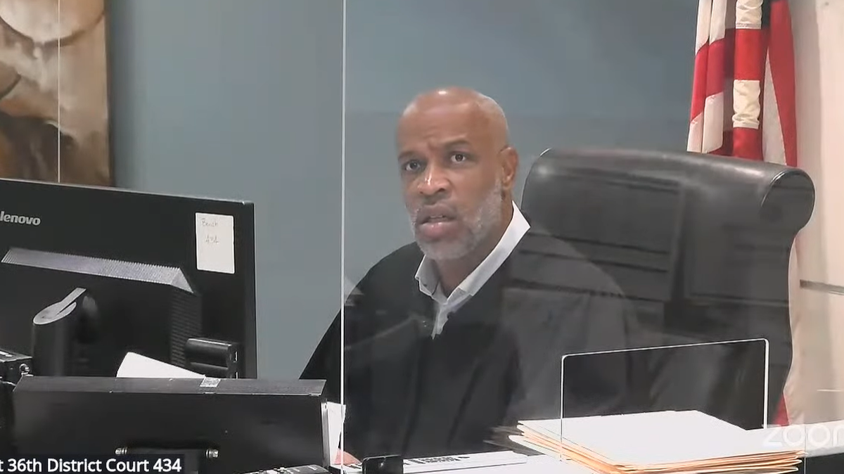 A Detroit, Michigan, judge reacted when a police officer appeared on a Zoom hearing with no pants.