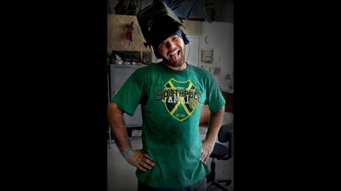 Charles Keene, of Charleston, Mo., lost his son Dillon (above) to suicide when he was just 21. The two were working together at a welding shop in East Prairie, and Keene hoped that his son would some day take over the operation once he retired. One Friday the father and son were goofing around and Keene snapped a photo of his son, who stuck his tongue out in jest. “I took a picture of him in the shop at 2:30 that afternoon,” he said. “By 2:30 the next morning, he was gone.”