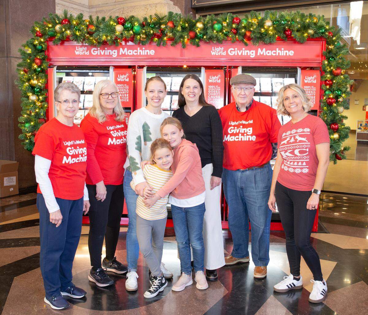 Giving Machine volunteers after setting up the machines last year at Union Station.