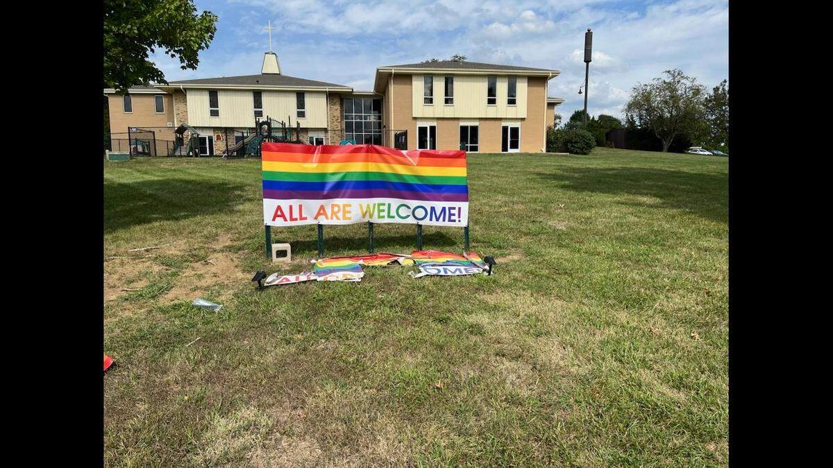 Every time Indian Heights United Methodist Church has its welcoming Pride banner taken down, the church receives donations and kind letters, and emails. Pastor. Rev. Ali Haynes repeatedly tells churchgoers to extend love instead of the fear and anger they feel stemming from the repeated incidents of vandalism.