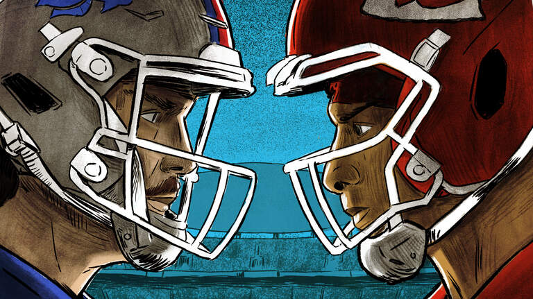 Download our Kansas City Chiefs vs. Buffalo Bills AFC Championship game-day poster