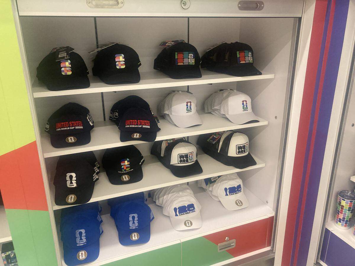 At KCI, official 2026 FIFA World Cup merchandise, including caps, cups, lanyards, keychains and T-shirts, is being sold at two kiosks.