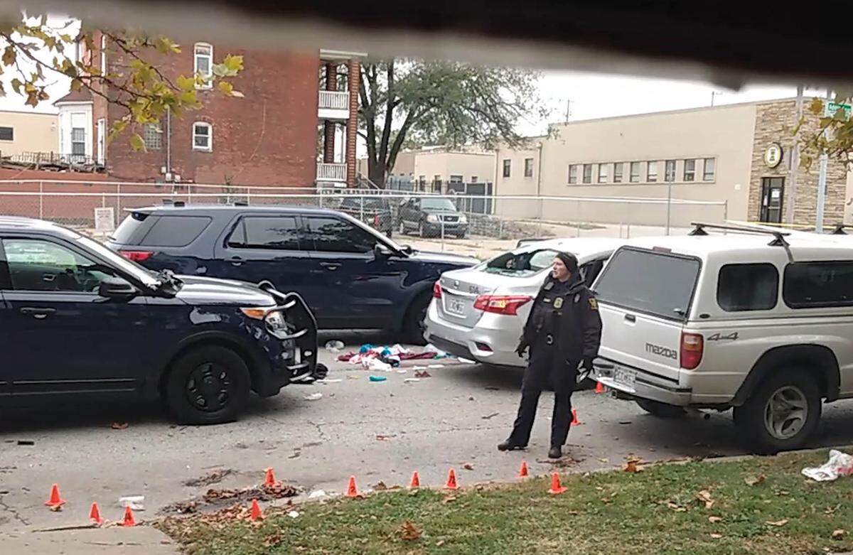Kansas City police officers fatally shot a homicide suspect Friday afternoon, Oct. 23, 2020, in an exchange of gunfire following a felony traffic stop near Admiral Boulevard and Tracy Avenue, when officers pulled over a vehicle with the suspect inside, said Sgt. Andy Bell, a spokesman for the Missouri Highway PatrolÕs Troop A.