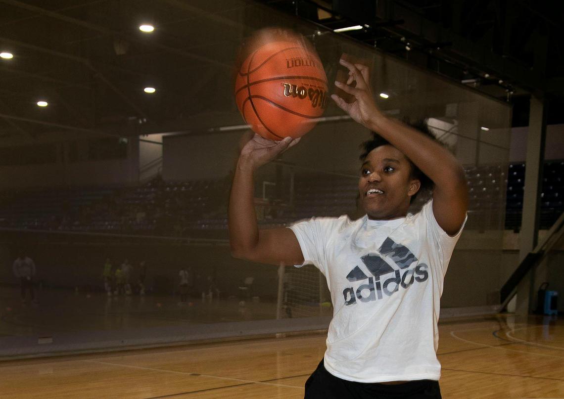 Varsity hoops player Chanelle “Nelly” Anderson scored three or more 3-point field goals in multiple games for the Lady Knights.