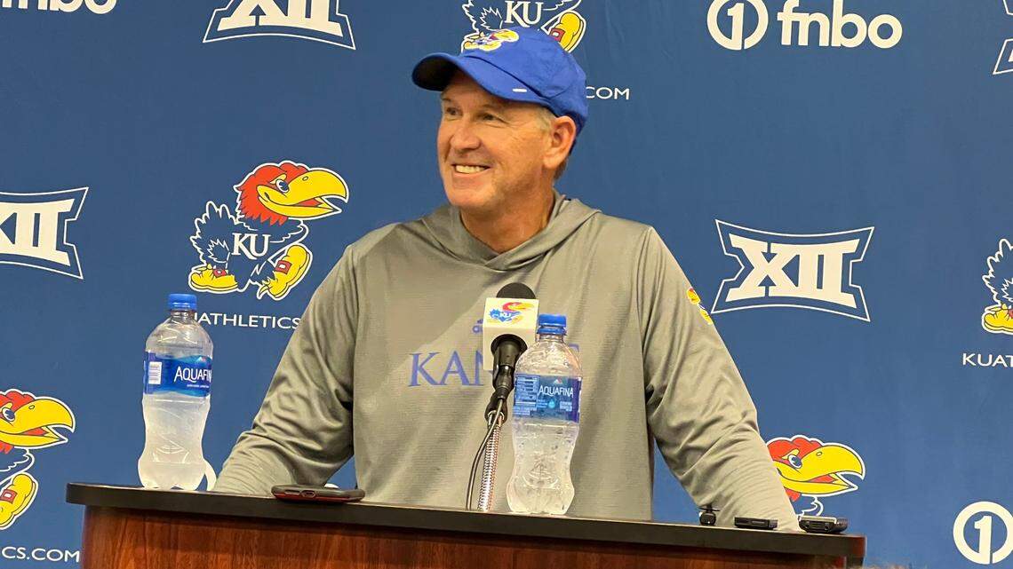 Kansas football coach Lance Leipold is excited about his team entering 2023.