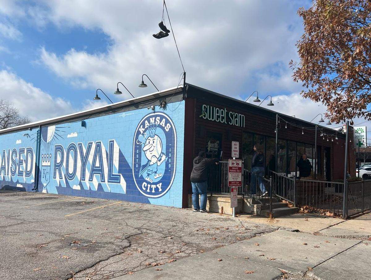 Westport’s former Sweet Siam building features a Kansas City Royals mural.