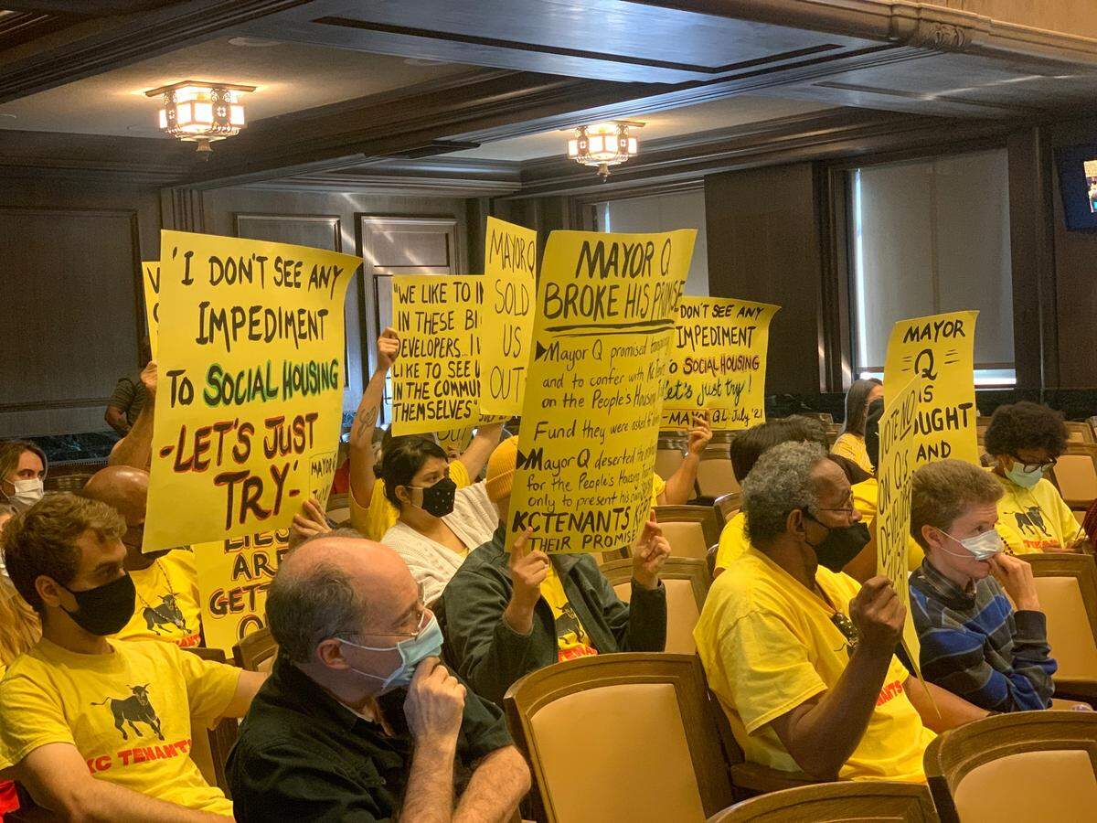 KC Tenants leader testified on Mayor Quinton Lucas’ housing trust fund proposal on Oct. 20, 2021.