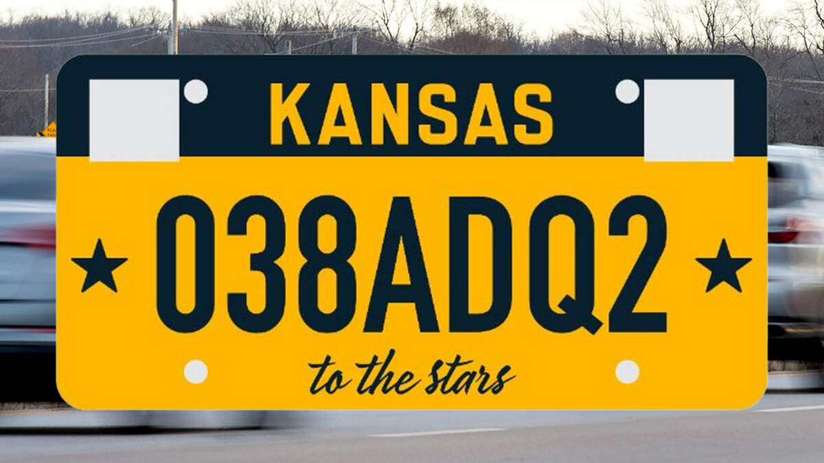 A new Kansas license plate design will start to be seen on roads and highways in March 2024.