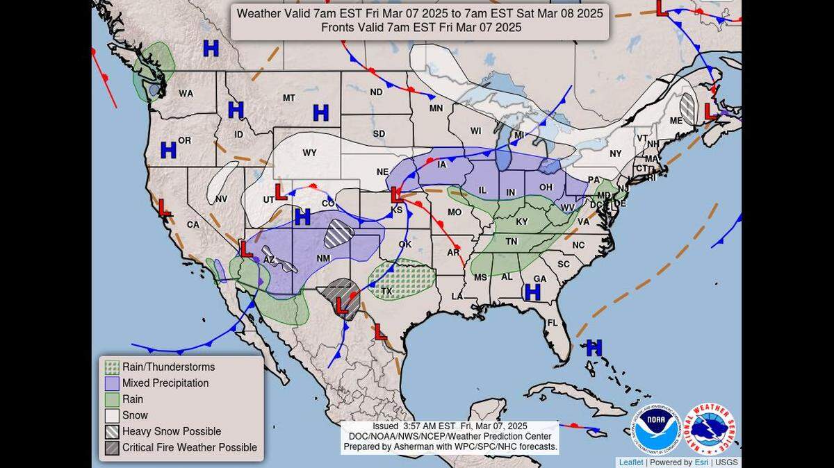 Temperatures are expected to climb to near 60 degrees in the afternoon in Kansas City, which is a few degrees above the average temperature of 52 degrees for this time of year, according to the National Weather Service. It will be breezy, with wind gusts above 30 mph.