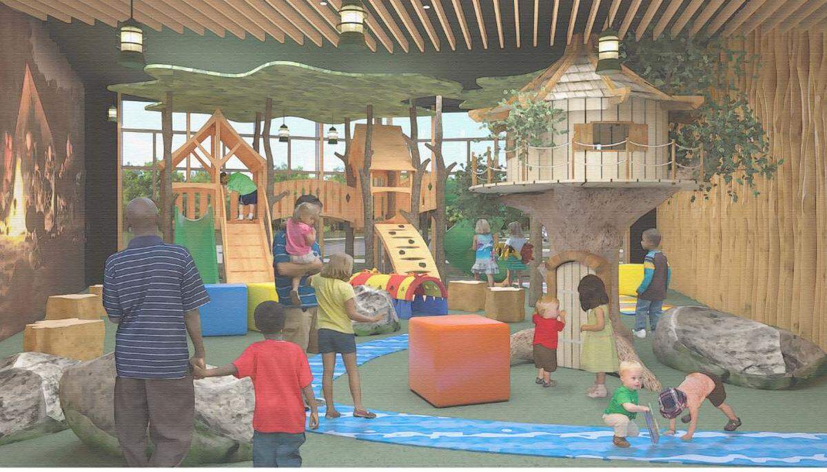 The proposed Shawnee Community Center would include an indoor playground that would be free and open to the public.