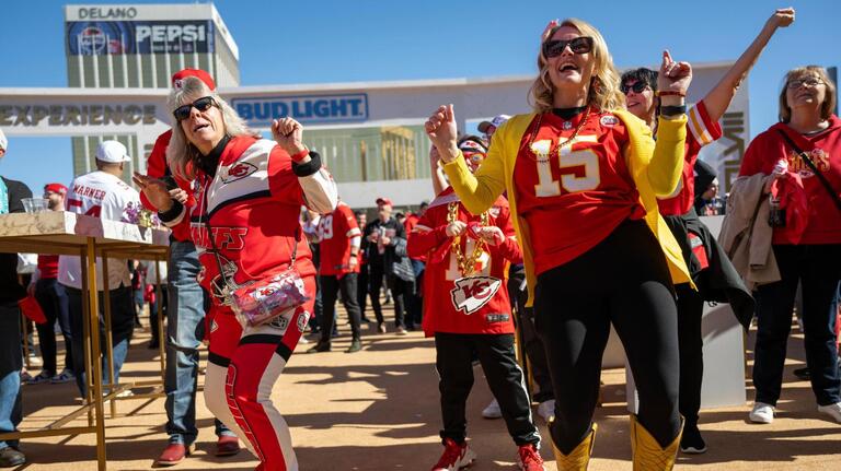 ‘We’ll win baby!’: Chiefs Kingdom in Las Vegas ready for Super Bowl kick-off
