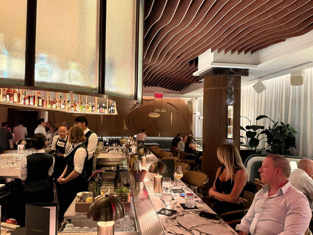 The bar of 1587 Prime sits on the restaurant’s main floor.