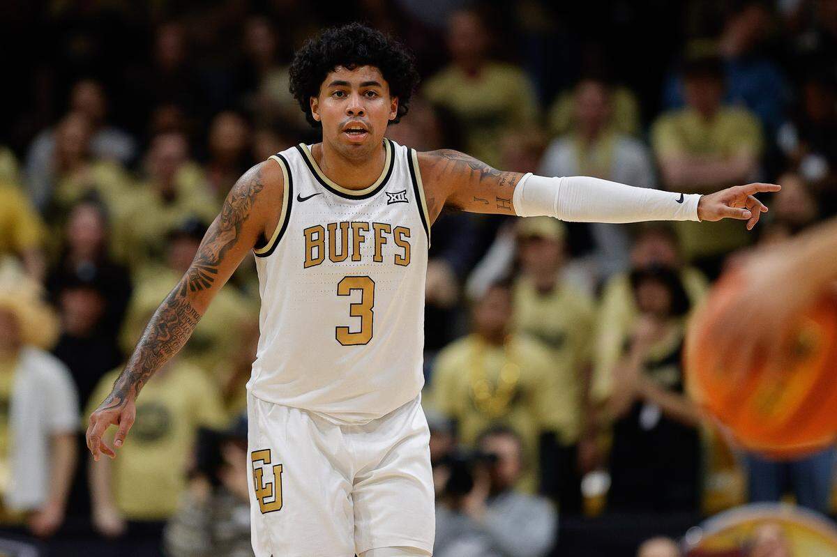 Colorado Buffaloes guard Julian Hammond III (3) in the second half against the Houston Cougars at CU Events Center on Feb. 8, 2025.