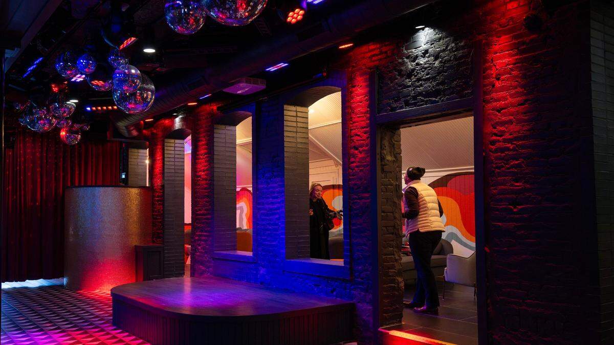The dance floor, complete with a stage and numerous disco balls hanging from the ceiling, waits for partiers at Q Kansas City on Friday in Westport.