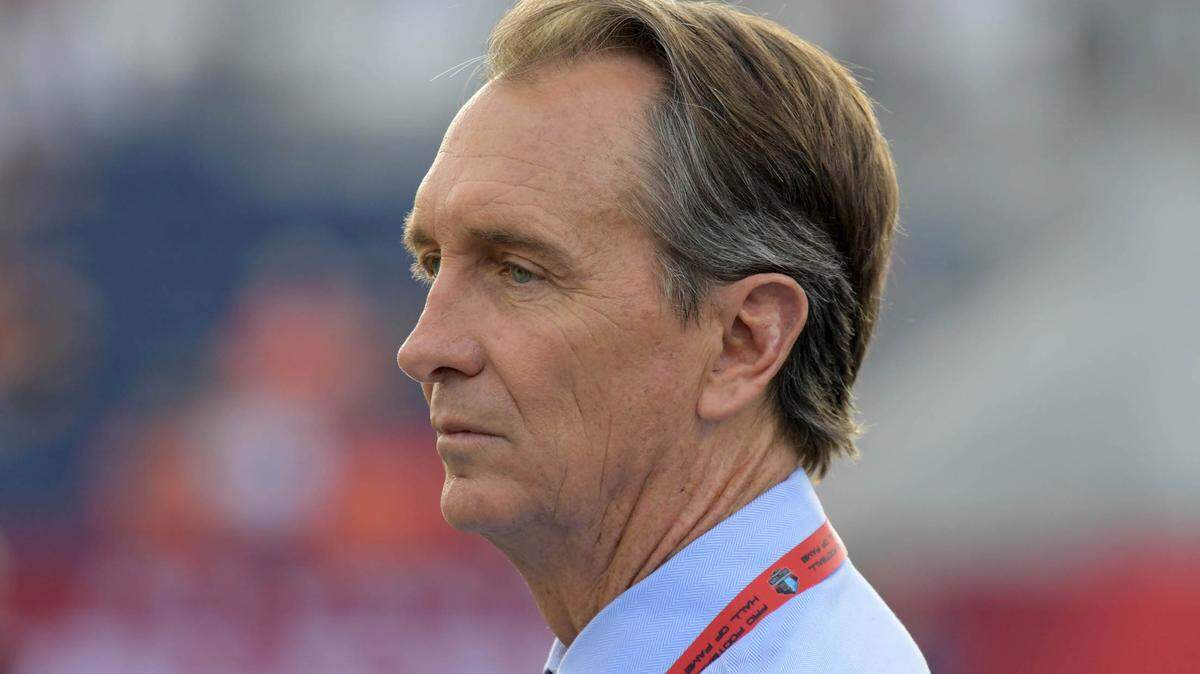 NBC Sunday Night Football analyst Cris Collinsworth during the Pro Football Hall of Fame Game between the Denver Broncos and the Atlanta Falcons at Tom Benson Hall of Fame Stadium.